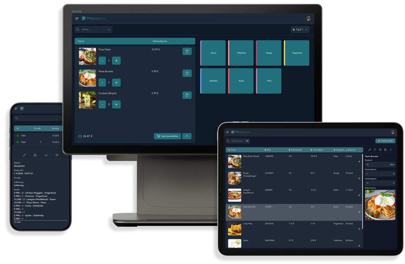 Zusammenstellung unseres Kassensystems